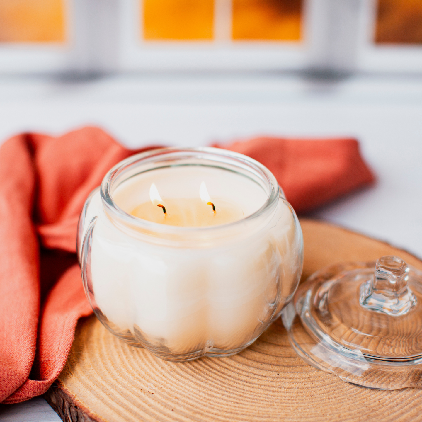 Limited Edition: 2 Wick Pumpkin Vessel