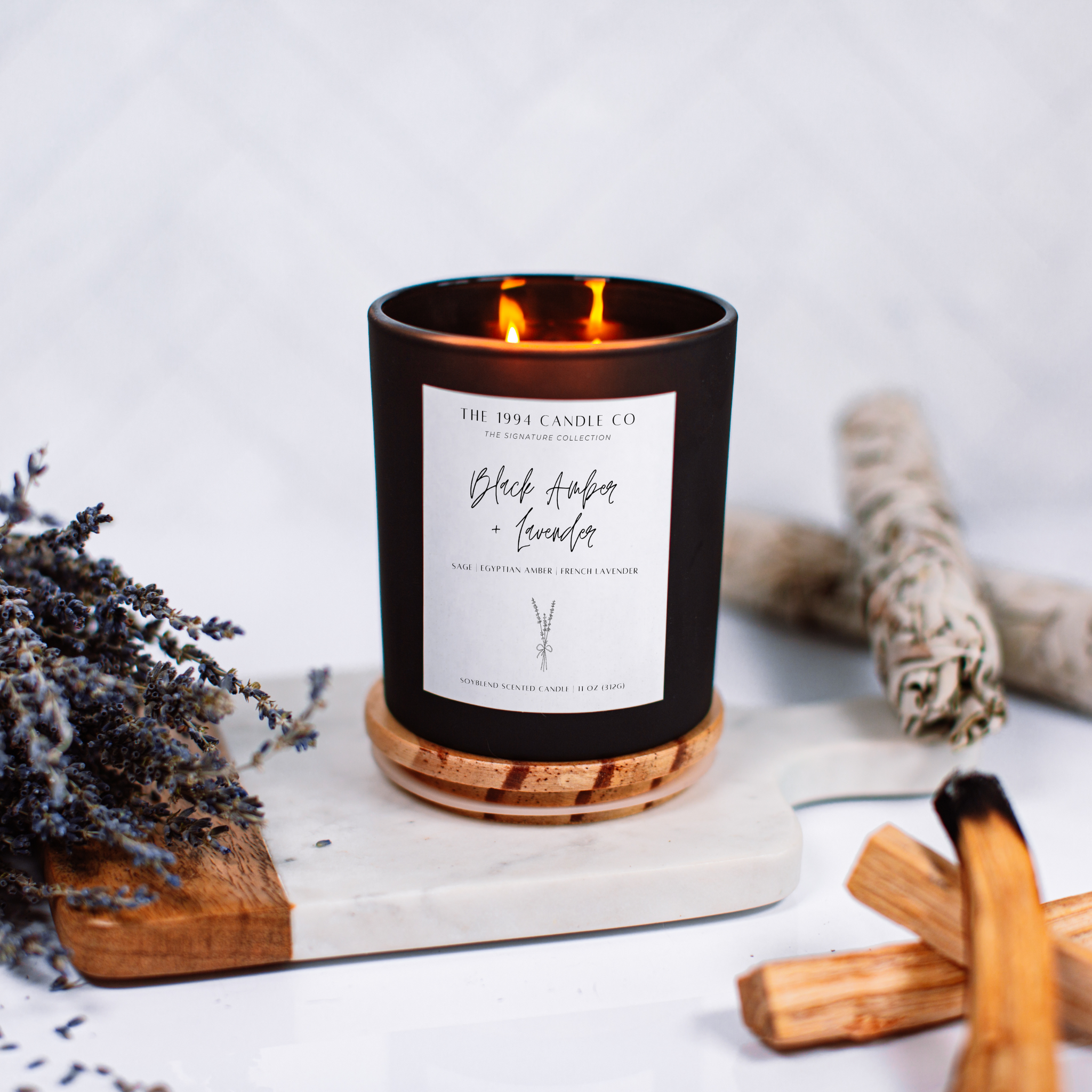 Black Amber And Lavender Candle – The 1994 Candle Co Black Amber And Lavender Candle – The 1994 Candle Co