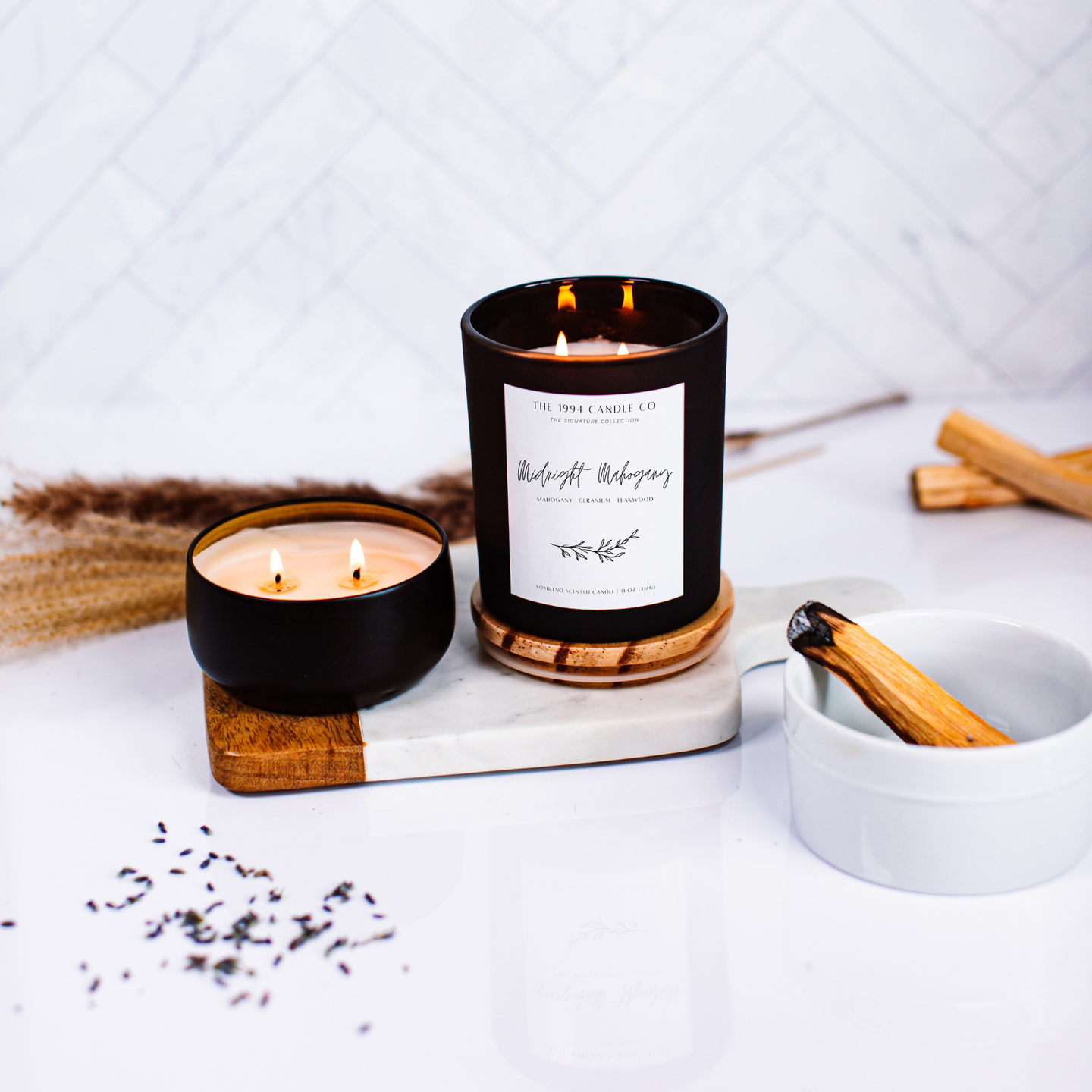 Midnight Mahogany | 11oz Matte Black Candle – The 1994 Candle Co Midnight Mahogany | 11oz Matte Black Candle – The 1994 Candle Co